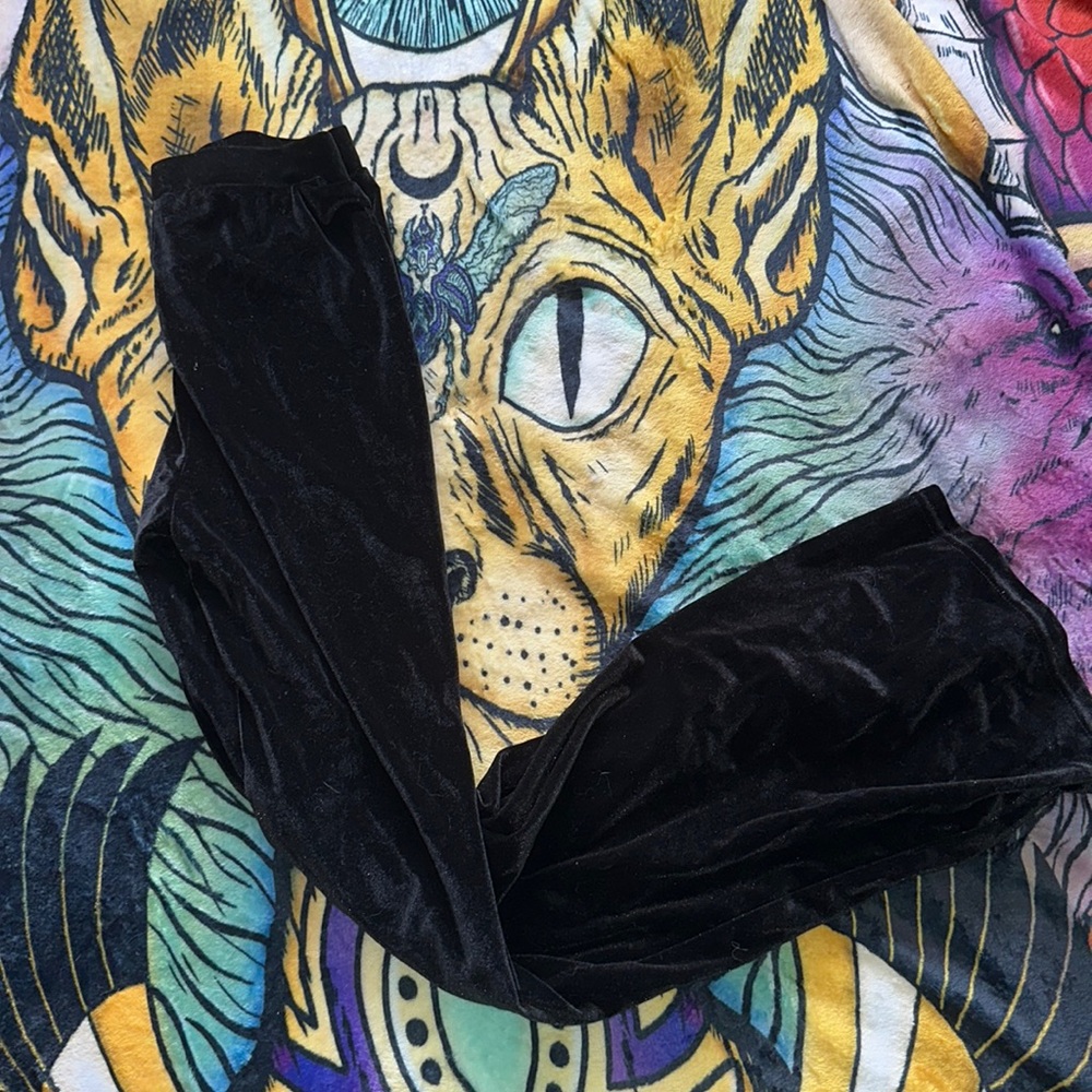 Velvet flare pants